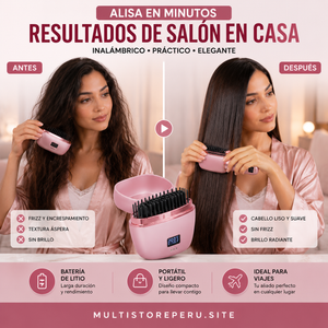 Cepillo Alisador Portátil - Olvídate del frizz en segundos